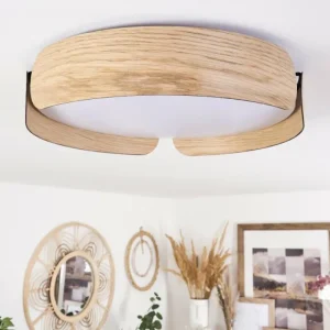 hofstein Plafonnier Fuscado LED Couleur bois, 1 lumière* Lampes Modernes