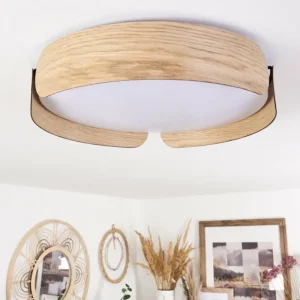 hofstein Plafonnier Fuscado LED Couleur bois, 1 lumière* Lampes Modernes