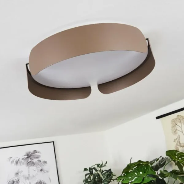 hofstein Plafonnier Fuscado LED Moka, 1 lumière* Lampes Modernes