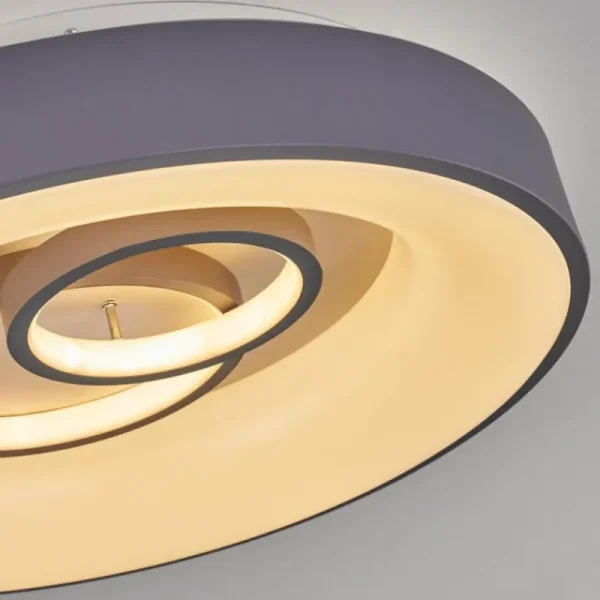 hofstein Plafonnier Gabbiana LED Gris, Blanc, 1 lumière, Télécommandes* Lampes Modernes