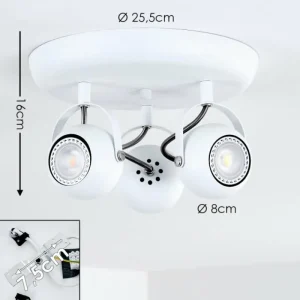 hofstein Plafonnier Gadmen Blanc, 3 lumières* Lampes Modernes