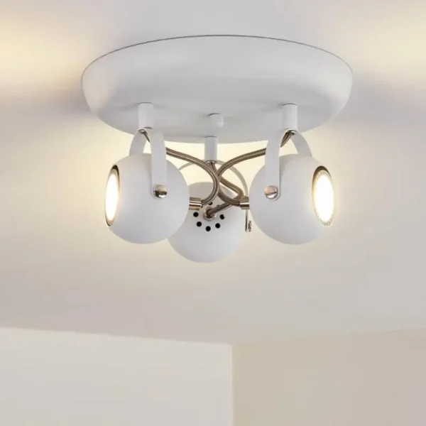 hofstein Plafonnier Gadmen Blanc, 3 lumières* Lampes Modernes