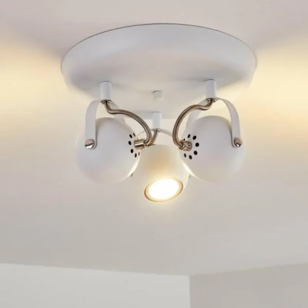 hofstein Plafonnier Gadmen Blanc, 3 lumières* Lampes Modernes