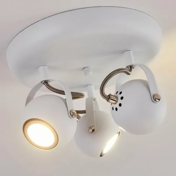 hofstein Plafonnier Gadmen Blanc, 3 lumières* Lampes Modernes