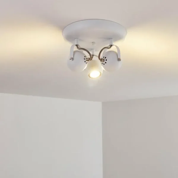 hofstein Plafonnier Gadmen Blanc, 3 lumières* Lampes Modernes