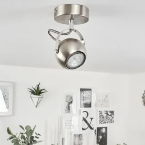 hofstein Plafonnier Gadmen Chrome, Nickel mat, 1 lumière* Lampes Modernes