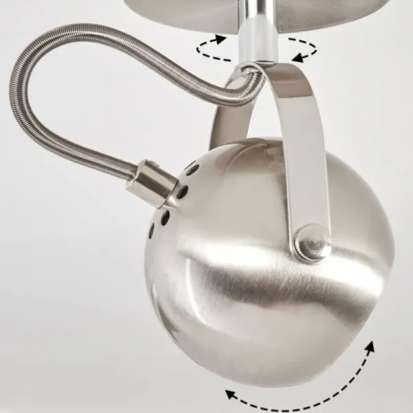 hofstein Plafonnier Gadmen Chrome, Nickel mat, 1 lumière* Lampes Modernes