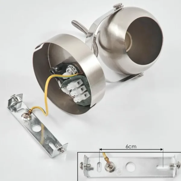hofstein Plafonnier Gadmen Chrome, Nickel mat, 1 lumière* Lampes Modernes