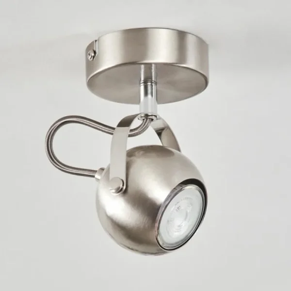 hofstein Plafonnier Gadmen Chrome, Nickel mat, 1 lumière* Lampes Modernes