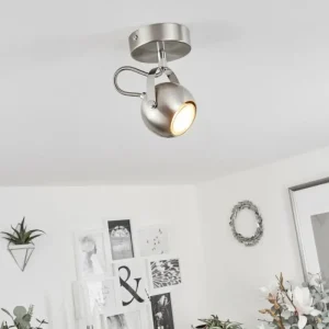 hofstein Plafonnier Gadmen Chrome, Nickel mat, 1 lumière* Lampes Modernes