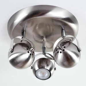 hofstein Plafonnier Gadmen Nickel mat, 3 lumières* Lampes Modernes
