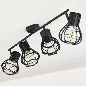 hofstein Plafonnier Gainesville Noir, 4 lumières* Lampes Modernes