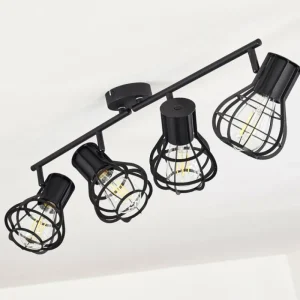 hofstein Plafonnier Gainesville Noir, 4 lumières* Lampes Modernes