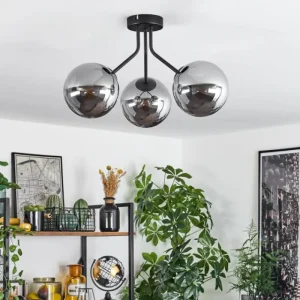 hofstein Plafonnier Gastor Noir, 3 lumières* Lampes Modernes