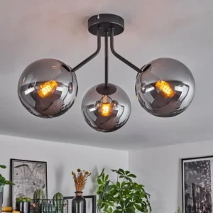 hofstein Plafonnier Gastor Noir, 3 lumières* Lampes Modernes