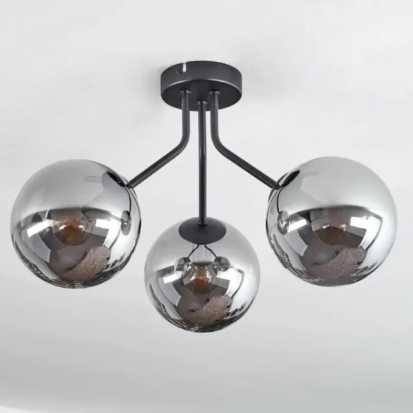 hofstein Plafonnier Gastor Noir, 3 lumières* Lampes Modernes