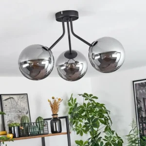 hofstein Plafonnier Gastor Noir, 3 lumières* Lampes Modernes
