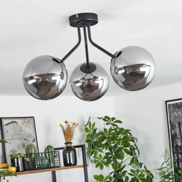 hofstein Plafonnier Gastor Noir, 3 lumières* Lampes Modernes