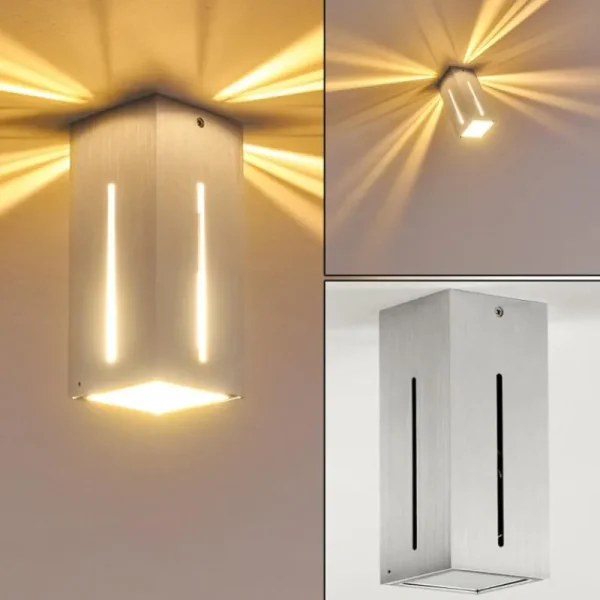 hofstein Plafonnier Gempen Acier brossé, 1 lumière* Lampes Modernes