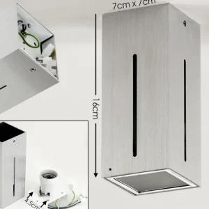 hofstein Plafonnier Gempen Acier brossé, 1 lumière* Lampes Modernes