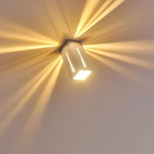 hofstein Plafonnier Gempen Acier brossé, 1 lumière* Lampes Modernes