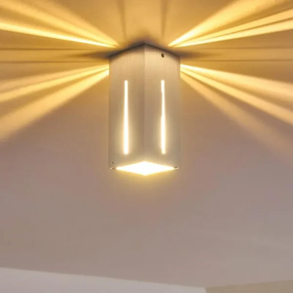 hofstein Plafonnier Gempen Acier brossé, 1 lumière* Lampes Modernes