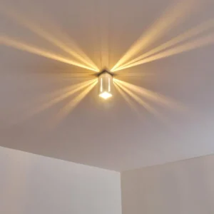 hofstein Plafonnier Gempen Acier brossé, 1 lumière* Lampes Modernes
