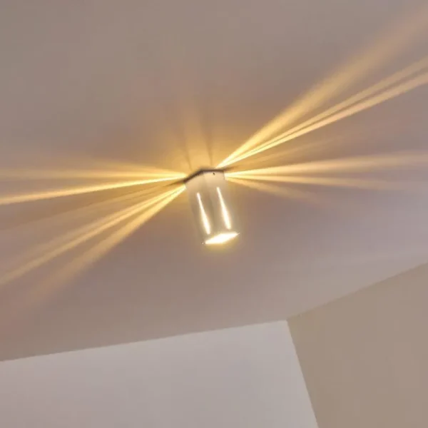 hofstein Plafonnier Gempen Acier brossé, 1 lumière* Lampes Modernes