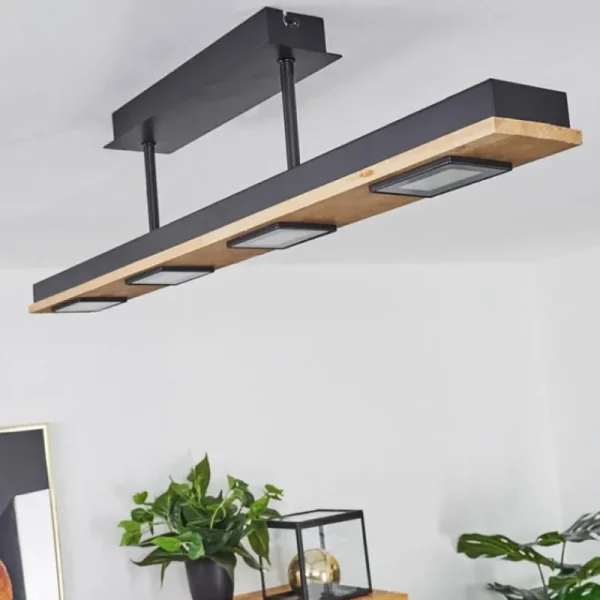 hofstein Plafonnier Giresta LED Noir, 4 lumières* Lampes Modernes