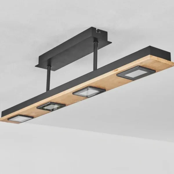hofstein Plafonnier Giresta LED Noir, 4 lumières* Lampes Modernes