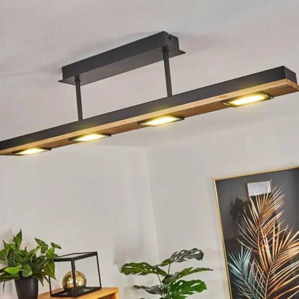 hofstein Plafonnier Giresta LED Noir, 4 lumières* Lampes Modernes