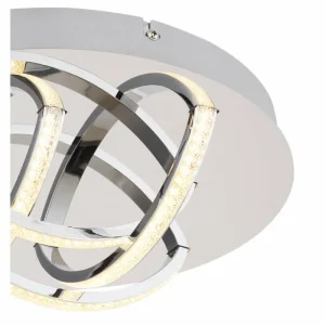 Luminaires Globo Lighting Plafonnier Globo KEANA LED Chrome, 1 lumière* Lampes En Verre