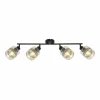 Luminaires Globo Lighting Plafonnier Globo LAZARUS Noir, 4 lumières* Lampes En Verre