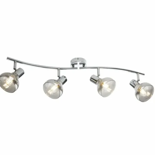 Luminaires Globo Lighting Plafonnier Globo LOTHAR Gris, 4 lumières* Lampes En Verre