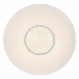 Luminaires Globo Lighting Plafonnier Globo MEFFA LED Blanc, 1 lumière, Télécommandes* Lampes En Verre