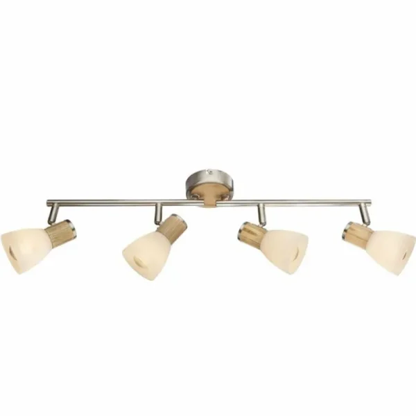 Luminaires Globo Lighting Plafonnier Globo Nickel mat, 4 lumières* Lampes En Verre