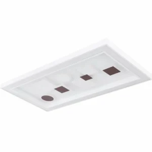 Luminaires Globo Lighting Plafonnier Globo RABEA LED Blanc, 1 lumière, Télécommandes* Lampes En Verre