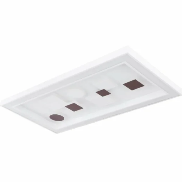 Luminaires Globo Lighting Plafonnier Globo RABEA LED Blanc, 1 lumière, Télécommandes* Lampes En Verre