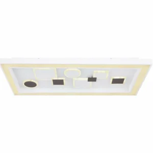 Luminaires Globo Lighting Plafonnier Globo RABEA LED Blanc, 1 lumière, Télécommandes* Lampes En Verre