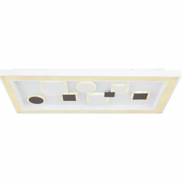Luminaires Globo Lighting Plafonnier Globo RABEA LED Blanc, 1 lumière, Télécommandes* Lampes En Verre