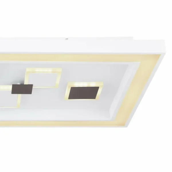 Luminaires Globo Lighting Plafonnier Globo RABEA LED Blanc, 1 lumière, Télécommandes* Lampes En Verre