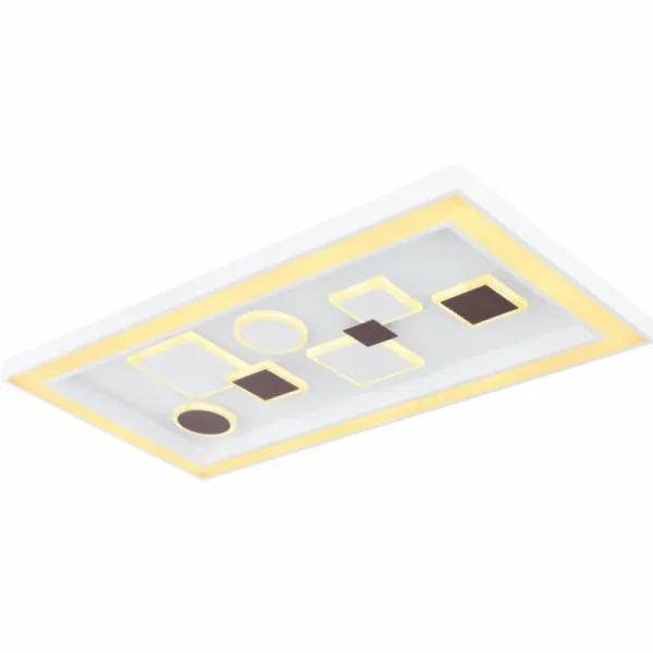 Luminaires Globo Lighting Plafonnier Globo RABEA LED Blanc, 1 lumière, Télécommandes* Lampes En Verre