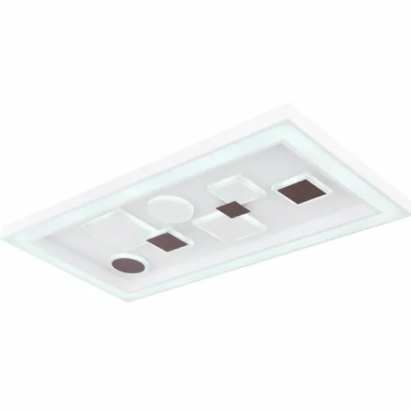 Luminaires Globo Lighting Plafonnier Globo RABEA LED Blanc, 1 lumière, Télécommandes* Lampes En Verre