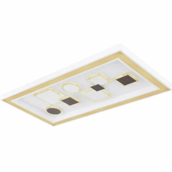 Luminaires Globo Lighting Plafonnier Globo RABEA LED Blanc, 1 lumière, Télécommandes* Lampes En Verre