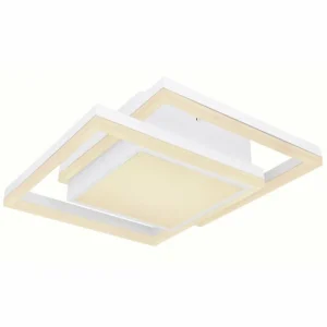 Luminaires Globo Lighting Plafonnier Globo SQUARES LED Blanc, 1 lumière* Lampes En Verre