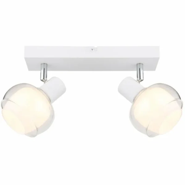 Luminaires Globo Lighting Plafonnier Globo TOKKI Blanc, 2 lumières* Lampes En Verre