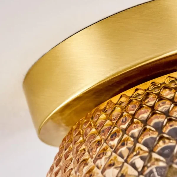 hofstein Plafonnier Gombua Laiton, 1 lumière* Lampes En Verre
