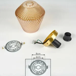 hofstein Plafonnier Gombua Laiton, 1 lumière* Lampes En Verre
