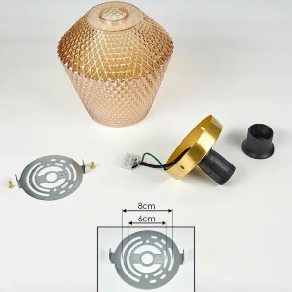 hofstein Plafonnier Gombua Laiton, 1 lumière* Lampes En Verre