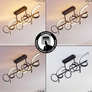 hofstein Plafonnier Gora LED Noir, 3 lumières* Lampes Modernes